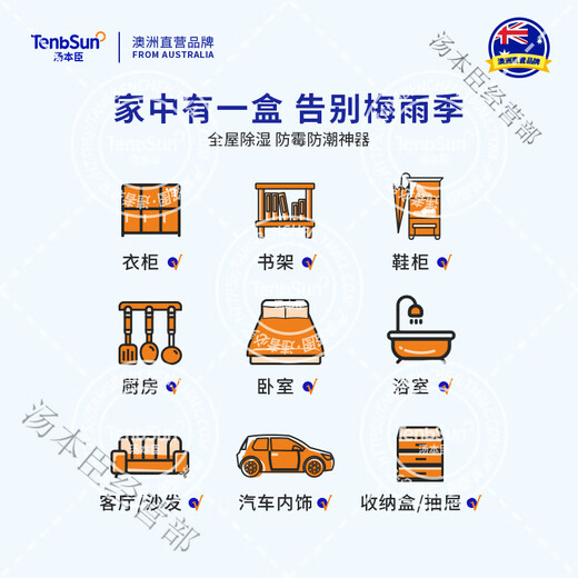 Tang Benchen’s clever helper moisture-proof dehumidifier box desiccant home bedroom room moisture absorption and dehumidification car wardrobe anti-mold and moisture-proof 9 boxes 150 square meters multi-bedroom
