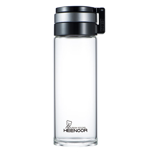 
Renjuyi custom glass cup single-layer thickened men's outdoor large capacity portable cup filter tea cup portable lifting style-695ML-large capacity with filter mesh
