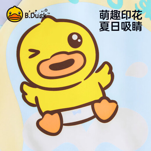 B.Duck小黄鸭儿童泳衣男女宝宝连体防晒耐氯1-3岁婴幼儿游泳衣【A类】