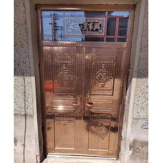 勤凯304加厚不锈钢对开门防盗门厂家直销定制不锈钢双开门进户门平开 普通不锈钢 平方价格