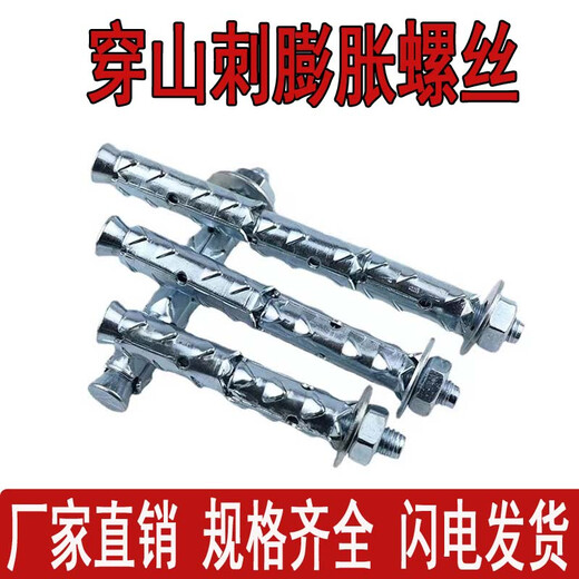XMSJ穿山刺胀栓砌块砖泡沫轻体砖专用膨胀螺栓加气块鱼鳞拉爆膨胀螺丝 外膨胀M8250打孔12130个