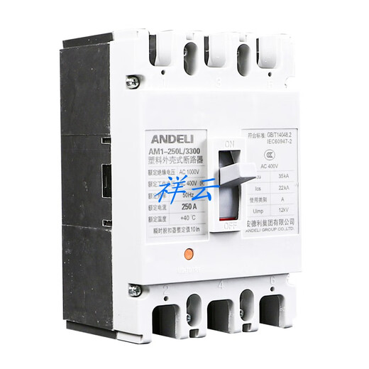 ANDELI 250A plastic case circuit breaker AM1 air switch 100A protector 4P630a 63A 4P