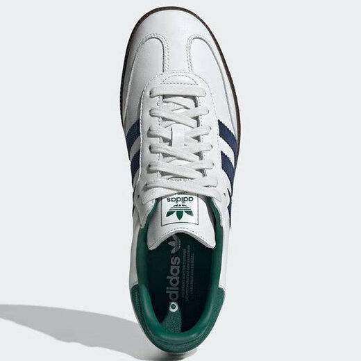 Adidas Clover Shoes Men's Shoes Women's Shoes Summer New SAMBA Low-top Cushioning Sports Shoes Lightweight Breathable Casual Shoes IH4882 White/Green/Dark Blue 40.5