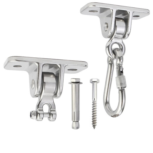 Jinchao 304 stainless steel ring swing ring swing hook ceiling aerial yoga hammock fixed sandbag fork type expansion + self-tapping screws
