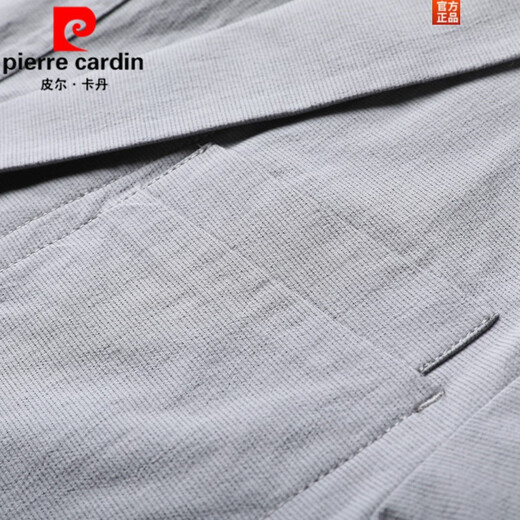 Pierre Cardin casual suit men's slim thin small suit jacket youth versatile simple spring and autumn 2025 new single suit top dark gray L 175 suitable for 135-150 Jin Jin equals 0.5 kg