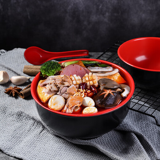 Clcey Melamine Bowl Imation Foarfain Anti-Fall Wonton Bowl Bowl Японская столовая Ramen Bowl Restaut