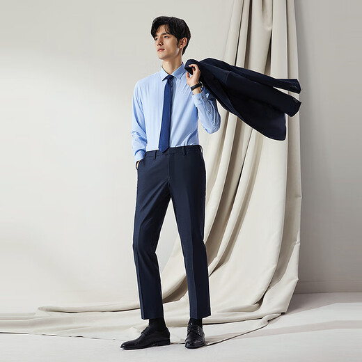 Qipai high-end series men's suits autumn and winter wool-dyed plaid business casual dress