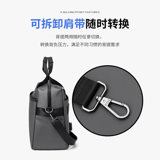 POLO旅行包男士行李袋手提包健身包大容量商务出差通勤旅游行李包黑色