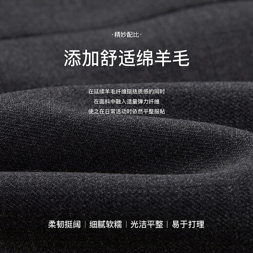 Langzi wool temperament flat lapel suit high-end gray commuter suit jacket 2026 spring new women's medium gray L