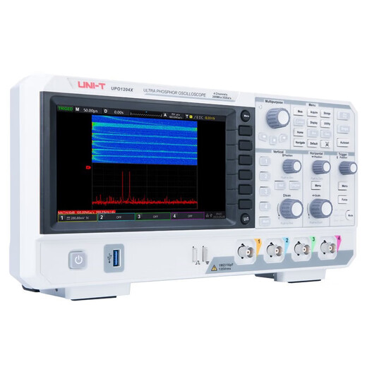 UNI-T digital oscilloscope, portable, high-precision, portable, dual-channel, sampling rate 1GSa/s, bandwidth 200MHz UPO1204X (4 channels, 200MHz, 2G sampling)