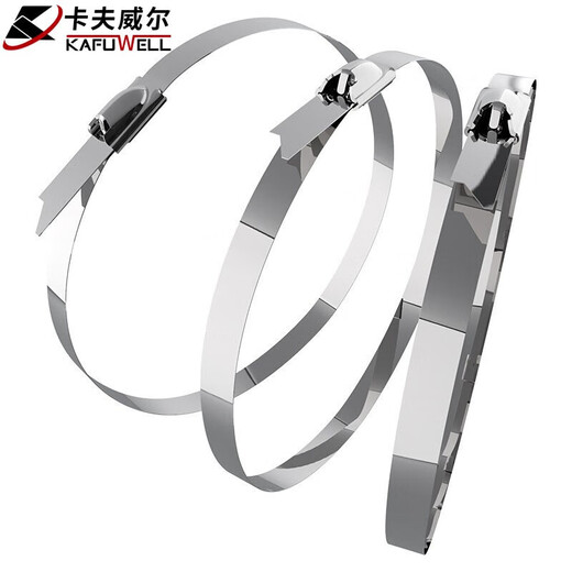 Kraftwell selbstsichernde Kabelbinder aus Edelstahl 304 für Garten, Outdoor, Marine, Bindung, feste Kabelbefestigung, 2883, 7,9 x 450 mm, 20 Stück, OT3294