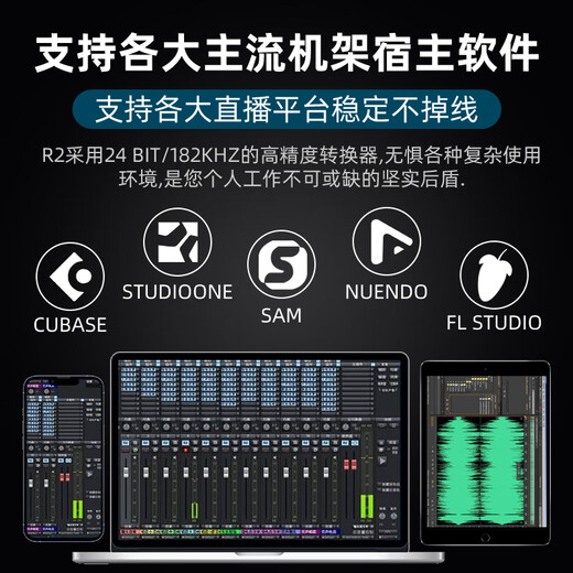 Midiplus Routist R2 GEN II sound card Midi external computer mobile phone OTG live broadcast equipment full set of singing recording Douyin voice hall companion play special R2 sound card + Desheng SM18EL second generation free 3 fine-tuning effects