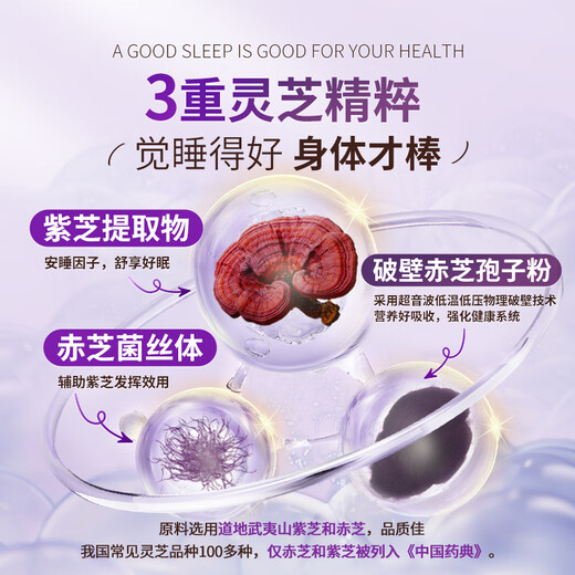 Eu Yan Sang 余仁生香港 安睡紫灵芝破壁孢子粉胶囊灵芝孢子粉