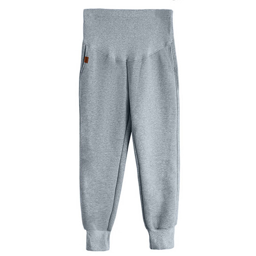 Yuanshe (YUANSISE) maternity pants winter plus velvet thickened sherpa thermal sweatpants slimming versatile leggings sweatpants harem trousers light gray --- sherpa L recommended 115-130 Jin Jin equals 0.5 kg