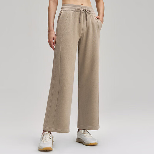 LULULOMDDW Autumn and Winter Velvet Yoga Pants Straight Drawstring Drape Loose Pilates Training Sports Fitness Pants Black S