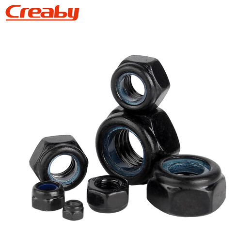 Creaby304 stainless steel hexagonal lock nut 201 lock nut 316 lock nut anti-loosening nut 304 material M8 (10 pieces)