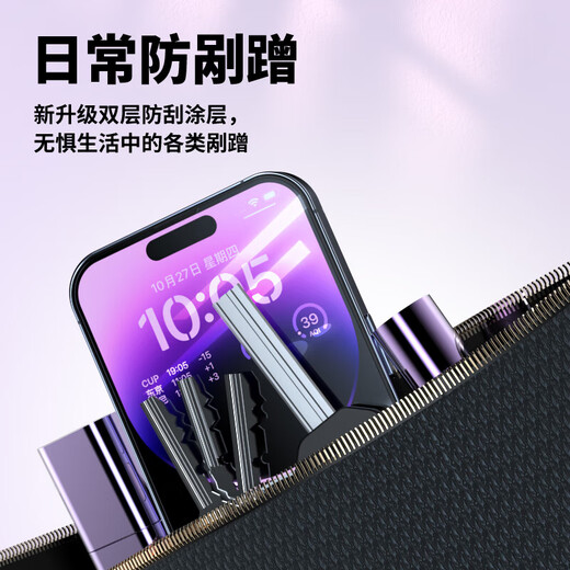 Langke [2 pieces] Apple 14pro Tempered Film iPhone 14Pro Mobile Phone Film Borderless Full Screen Cover Ultra HD Glass Anti-fall and Wear-resistant Ultra Thin Anti-Fingerprint Protective Film