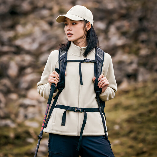 Pathfinder Fleece Clothes Women's Thickened 400g Polar Fleece Jacket Autumn and Winter Plus Velvet Stand-up Collar Top Outdoor Warm Bottoming Shirt