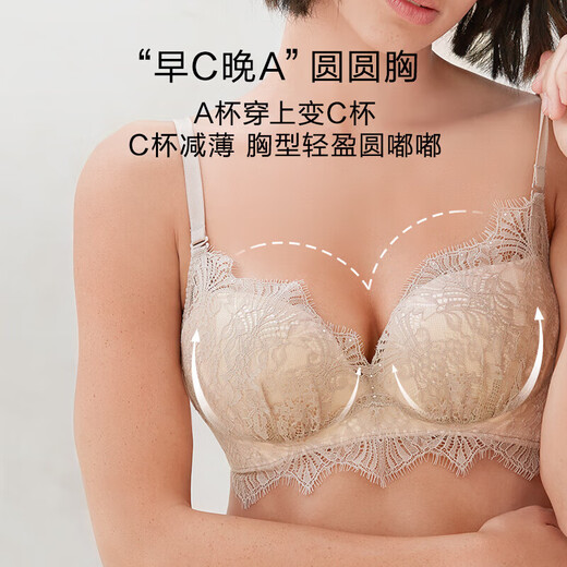 Admiration bra for women without steel rings, push-up small breasts, medium-thick, side-closed, breathable hole cup lace bra AM170611