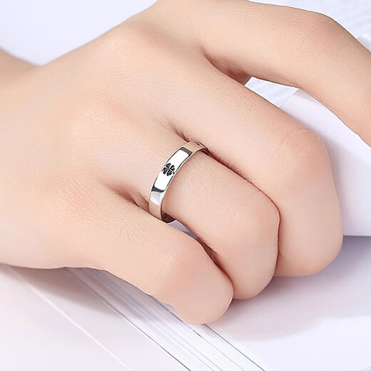 MZMZ platinum couple ring pt950 platinum ring knot engagement ring Valentine's Day birthday gift for girlfriend and wife noble model-four-leaf clover custom ring