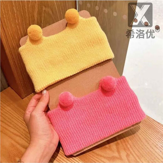 Satiri Running Hat Women's Winter Front Forehead Covering Windproof Headband Warm Cute Sports Cycling Coldproof Headgear Cat Ears (New Style) - Black