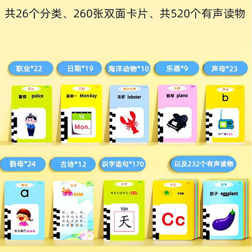 cindybaby幼儿童插卡片早教机中英语双语识字学习机宝宝启蒙益智玩具 旗舰蓝小熊+520个读物