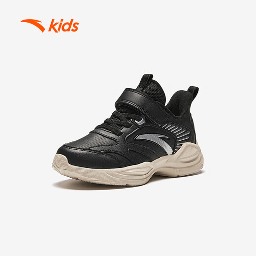 ANTA children's sports shoes boys autumn running shoes Velcro baby leather running shoes A12439952N