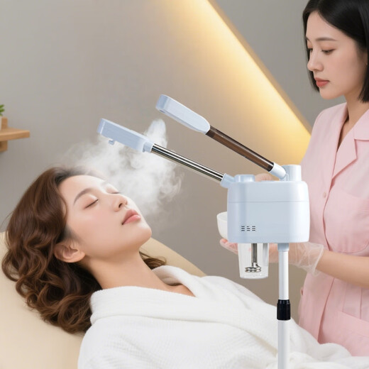 OCDREDY hot and cold dual spray machine facial steamer beauty instrument cold spray hot spray hydration device beauty salon hot spray facial humidifier white dual-tube hot and cold spray + intelligent timing