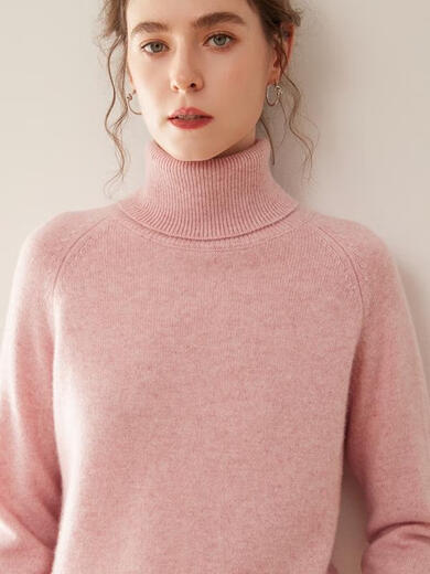 SENLIYA international light luxury high-end cashmere sweater cashmere sweater women's high lapel loose thickened sweater raglan knitted base white S