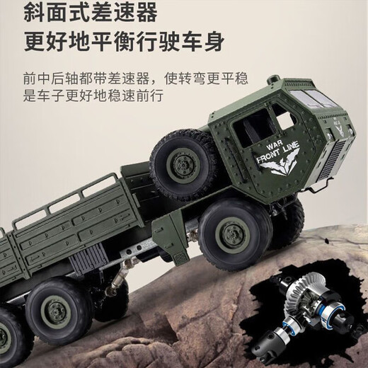 JJRC Children's Military Truck Heavy Duty Duty Six-roues Off-Road Close CAR RC REMOT COMPORT CAR TOT ADULT TEMP TOT TOT TOT CORTY