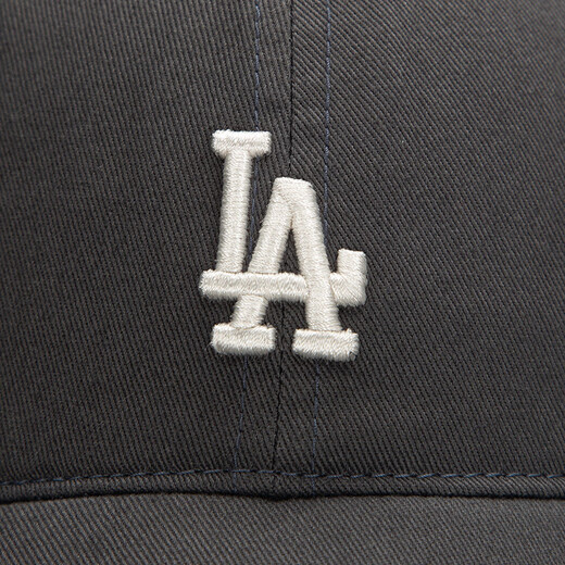 美职棒（MLB）官网韩版棒球帽男女同款帽子休闲运动基础款刺绣鸭舌帽生日礼物 洛杉矶道奇队/炭灰色 均码 F