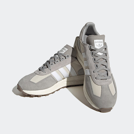 阿迪达斯 （adidas）三叶草男鞋女鞋 冬季新款运动鞋经典低帮复古休闲鞋舒适跑步鞋 GY9922/米/灰/白 42