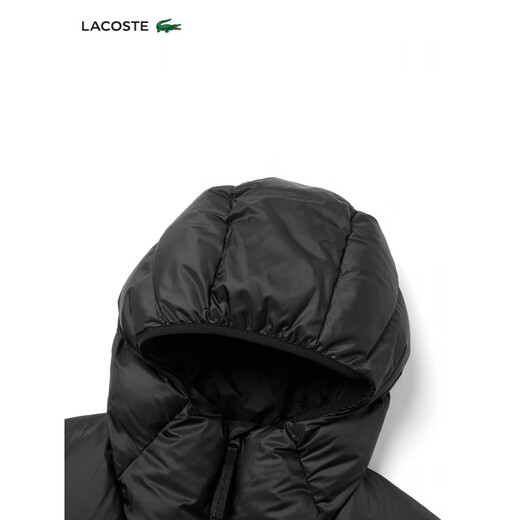 Crocodile (LACOSTE) Men's 25 Autumn New Duck Down Zip Hooded Vest Jacket BH2895 031_Black S 48__M