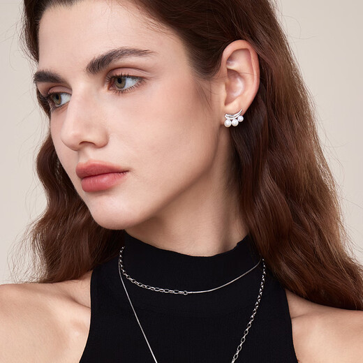 Arsis streamer light and shadow smile earrings niche temperament light luxury versatile earrings as a birthday gift for your girlfriend