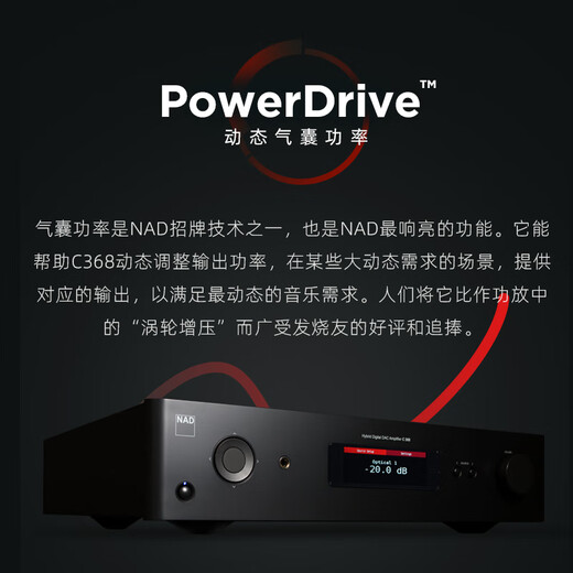 NAD C368 发烧级合并式功放功率放大器蓝牙HiFi音乐功放机家用立体声2.0声道 【套装】C368+达尼皇太子6