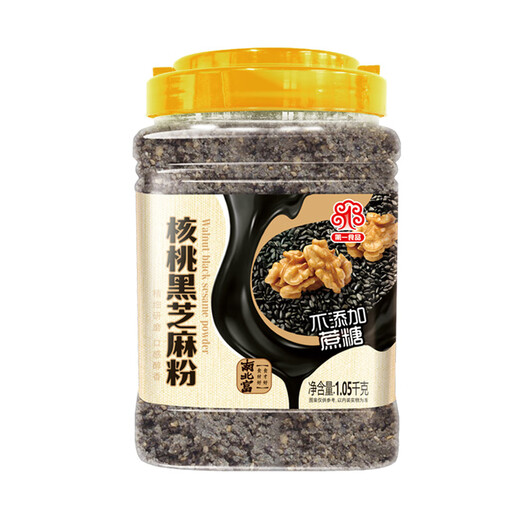 南北富 熟黑芝麻核桃粉1050g干吃冲饮杂粮早餐熟粉 不添加蔗糖1.05kg+菁活水*2