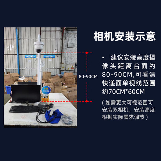 Dahua monitoring solution warehousing logistics express order number evidence checking video security monitoring set 8 million high-definition electric zoom intelligent tracking form identification POE for video recorder five packaging stations (camera + video recorder + video traceability software 2-year package) including 4TB surveillance hard drive