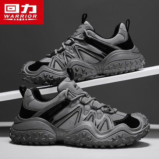 Warrior Dad Schuhe Männer vielseitige Gelegenheitsmänner Schuhe Sport Laufschuhe Männer 3891 Grau/Schwarz 44