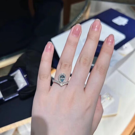 CHAUMET buyer purchasing agency, you will get 3 for every fake one, Chaumet Josephine series white gold full diamond sapphire ring, women's model, white gold 48