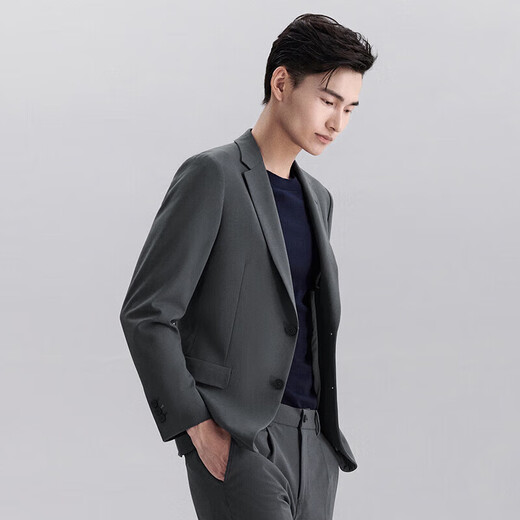 Angel Bird Sports Suit (Top) Light Formal Men's Single Slit Suit EBB223702U Smoke Blue 52A