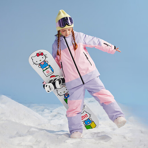 Nan'en children's ski suits for boys and girls warm waterproof single and double snowboard overalls ski jacket sky blue 150cm