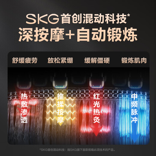 SKG cervical massager neck shoulder neck neck physical pounding hot compress pulse intelligent neck folding massager national subsidy birthday practical gift for parents boy and girlfriend G7 second generation luxury beige gold