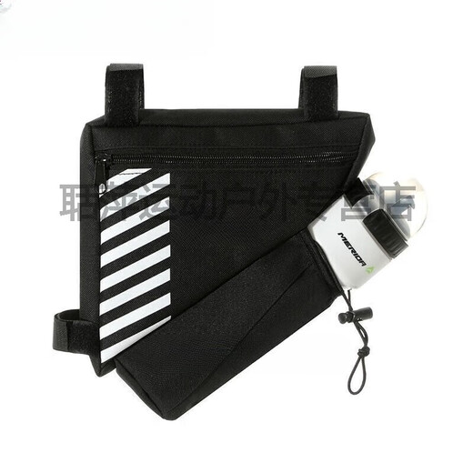 Shantou Lincun* bicycle water bottle rack, mountain bike water bottle bag, bicycle triangular square bag, road bike tube front beam frame tool, triangular bag - can hold water bottle, sky blue
