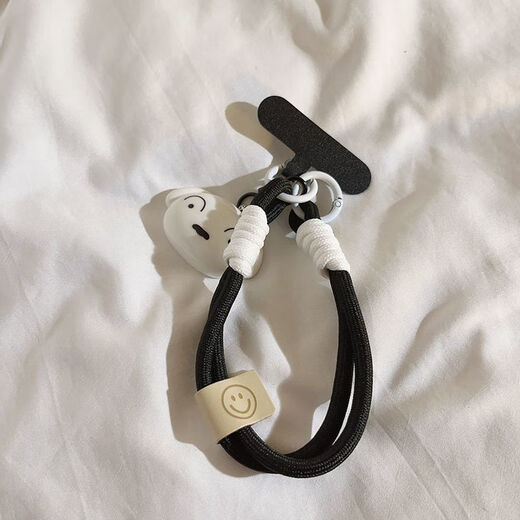 美克杰艺术大牙齿玫红鳄鱼手机挂绳个性ccd钥匙挂件挂链手机壳通用女款 超人小新+653标+天蓝夹片