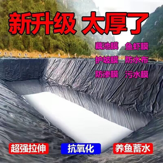Yichen fish pond anti-seepage membrane geomembrane fish pond slope protection waterproof membrane breeding plastic membrane reservoir waterproof plastic cloth 3 meters wide 3 meters long 0.3mm thick