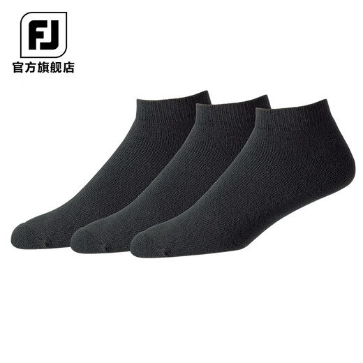 FootJoy高尔夫袜子FJ ComfortSof男士球袜FJ船袜短筒袜脚踝袜golf运动袜 15284-白色（单双装） 均码