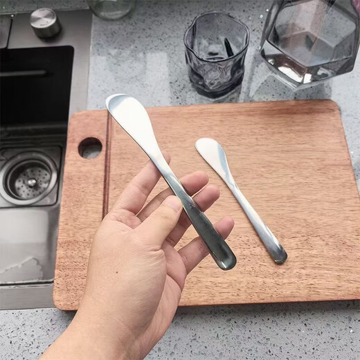 Jie Yun Cat Bun Stuffing Plate New Stainless Steel Dumpling Spoon Pick-up Plate Special Filling for Dumplings Thickened Tongue Press Stuffing Plate 430 Stainless Steel 2 Pack