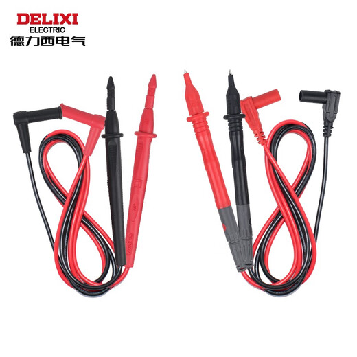 Delixi Electric Multimeter Test Leads Universal Digital Multimeter Meter Stick Clamp Test Lead Accessories Test Lead B Type 80cm 1000V