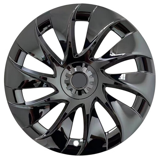 Suitable for Tesla modely 20-inch hub cap 19/20/21-inch protective ring original modified cyclone wheel old model Y 20-inch flat matte black 4 pieces + matte black label
