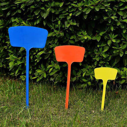 Shipton Ground marca plástico de lados grandes etiqueta de jardinería campo de prueba signo de tierra signo de plántulas de flores 20*8*45 blanco paquete de 10